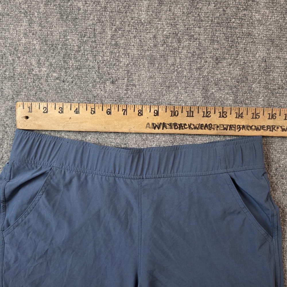 Eddie Bauer Departure Ankle Pants M Dusted Indigo Stretch UPF 50+ Travel Hike - Picture 7 of 11